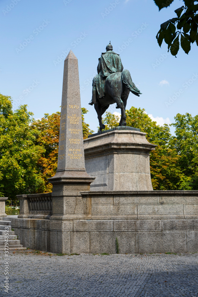 Reiterdenkmal auf dem Karlsplatz in Stuttgart