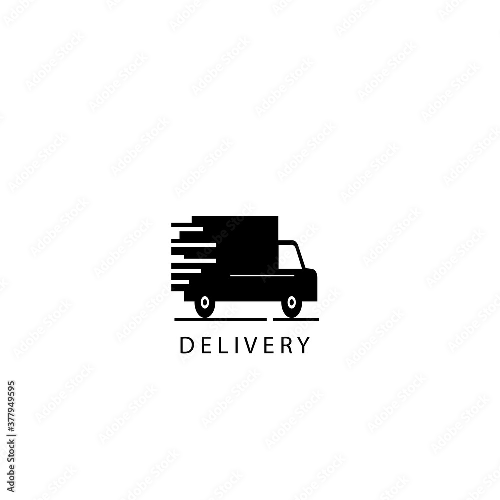 Delivery logo vector illustration of car goods design Delivery logo vector illustration of car goods design