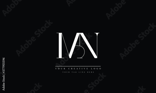 MN ,NM ,M ,N Letter Logo Design with Creative Modern Trendy Typography