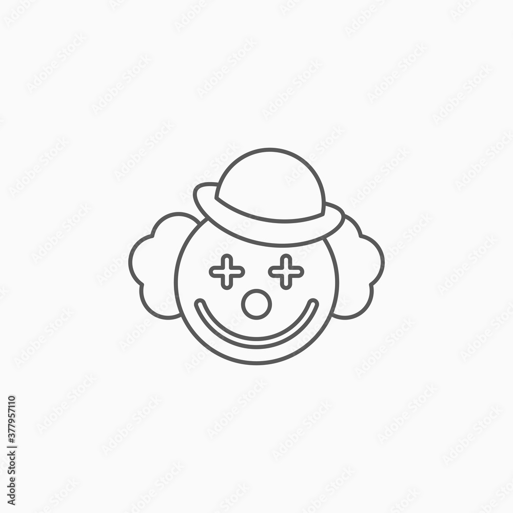 clown icon, joker vector illustration clown icon, joker vector illustration