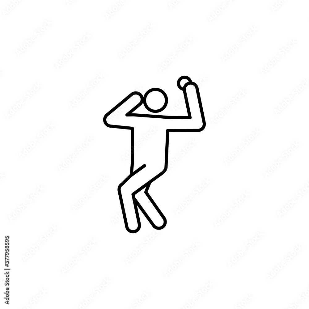 cricket, player line icon. Signs and symbols can be used for web, logo, mobile app, UI, UX cricket, player line icon. Signs and symbols can be used for web, logo, mobile app, UI, UX