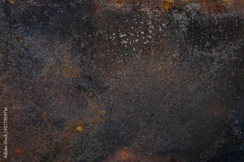 Old rusty dark metal background or texture