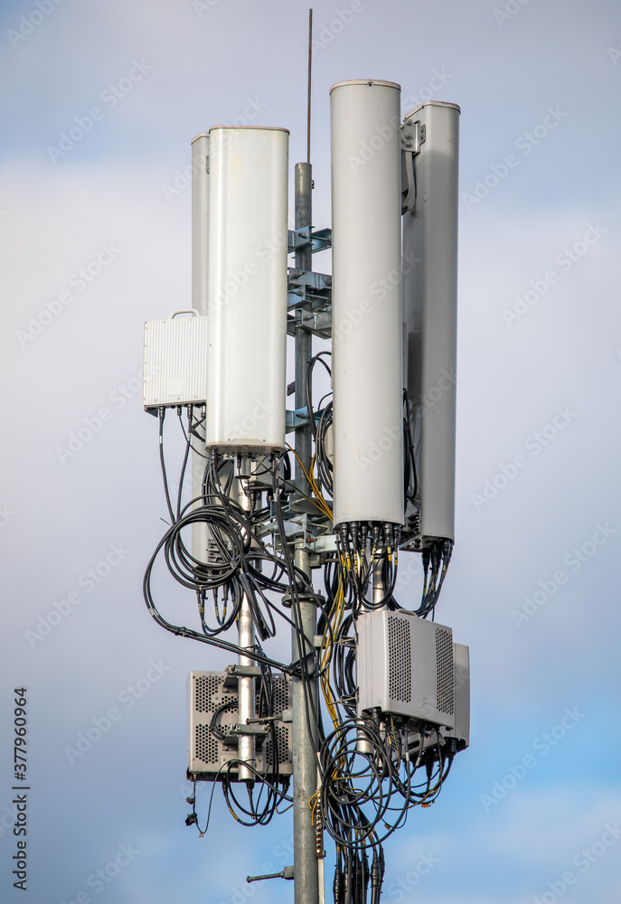 Telecommunication tower for wireless communication and the Internet.