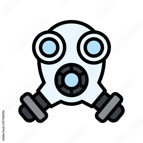 protest related swimming mask with breathing pipes vector with editable stroke