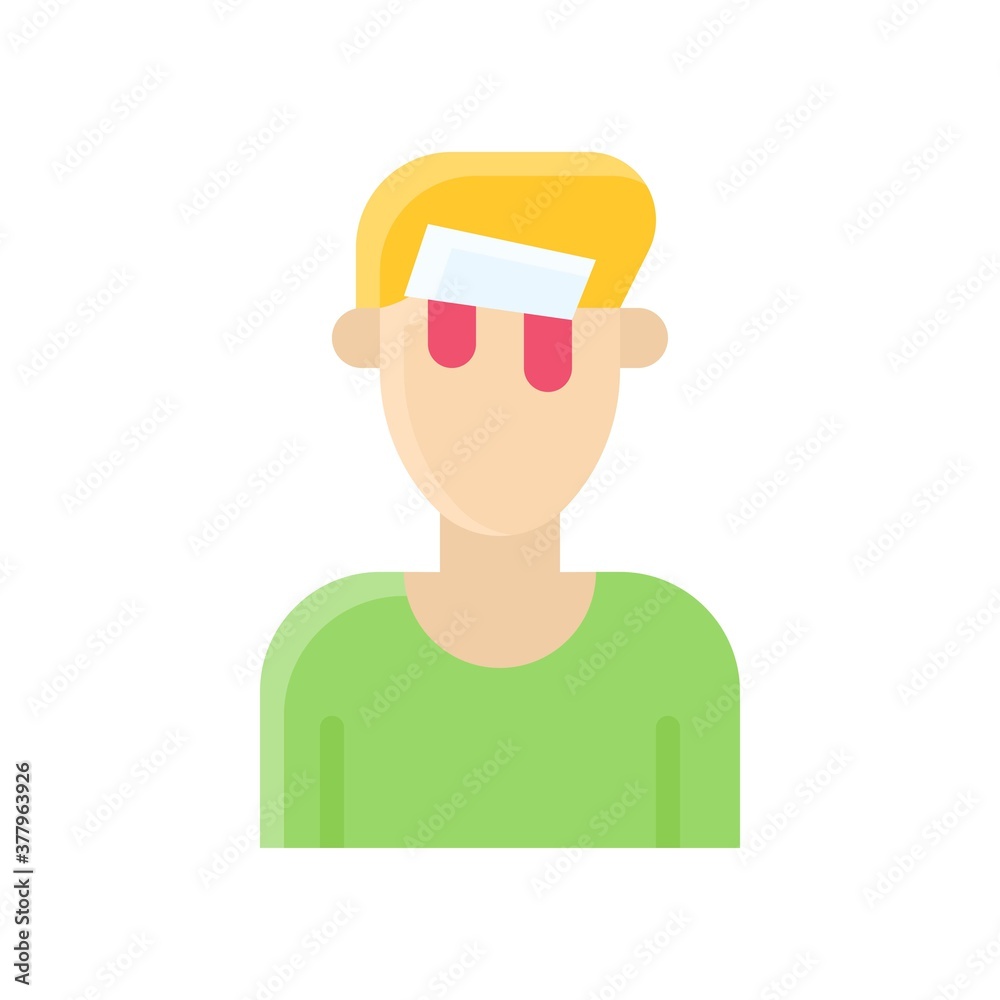 protest related boy injured with blood and dress vector in flat style, protest related boy injured with blood and dress vector in flat style,