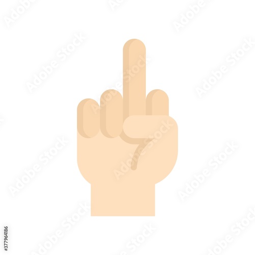 protest related slang hand finger with boy hand vector in flat style,