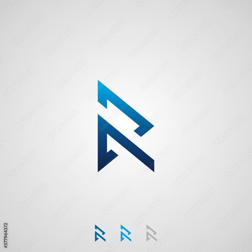 simple r graphic vector logo