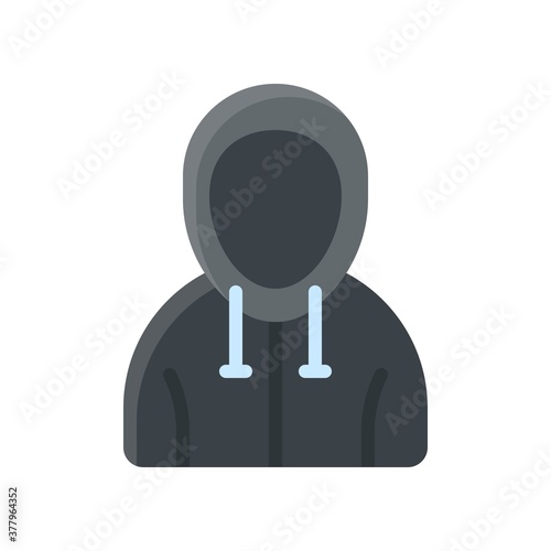 protest related criminal hoody with ribbons vector in flat style,