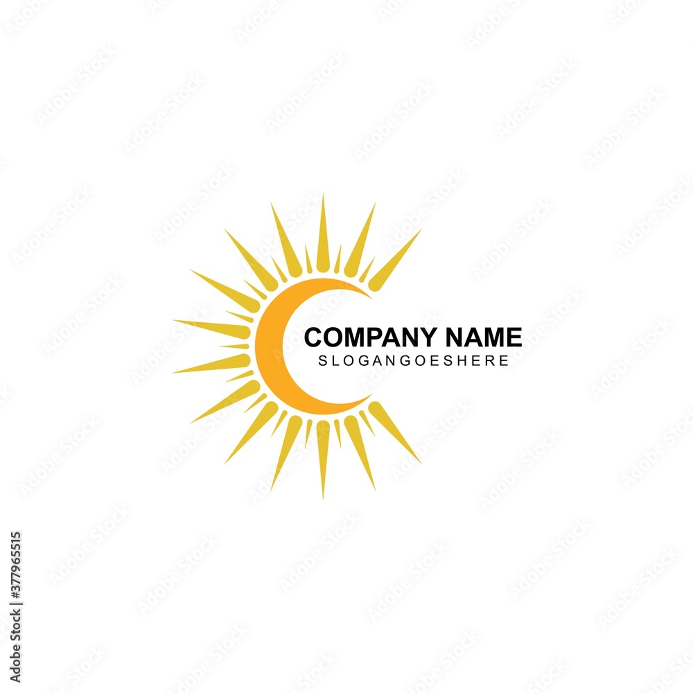 Fototapeta premium Sun Vector illustration Icon Logo Template design