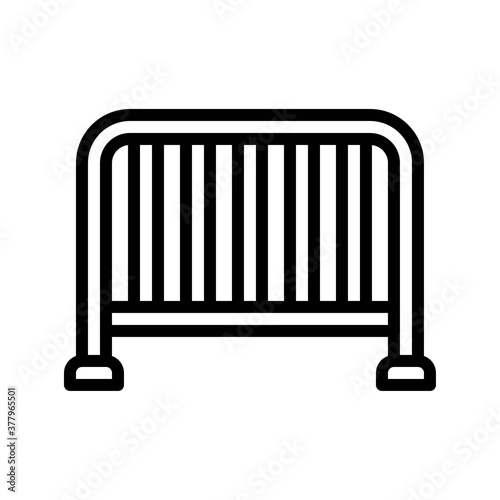 protest related police street close board vector in lineal style,