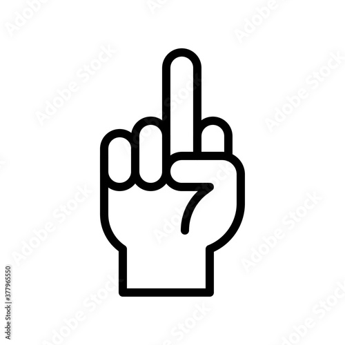 protest related slang hand finger with boy hand vector in lineal style,