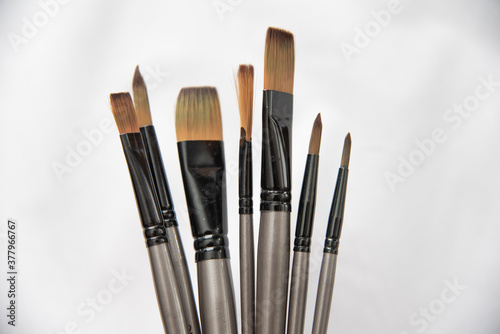 set of brushes for painting