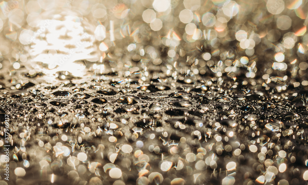 water drops on a surface water drops on a surface