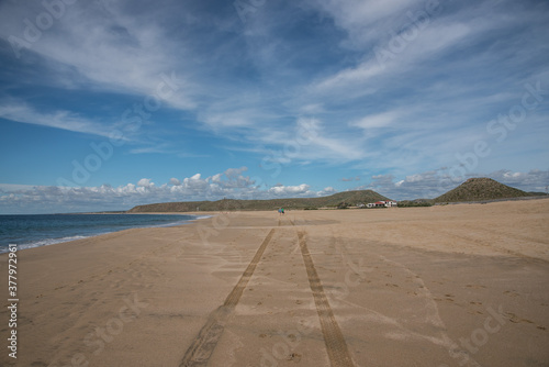 Camino en la playa 