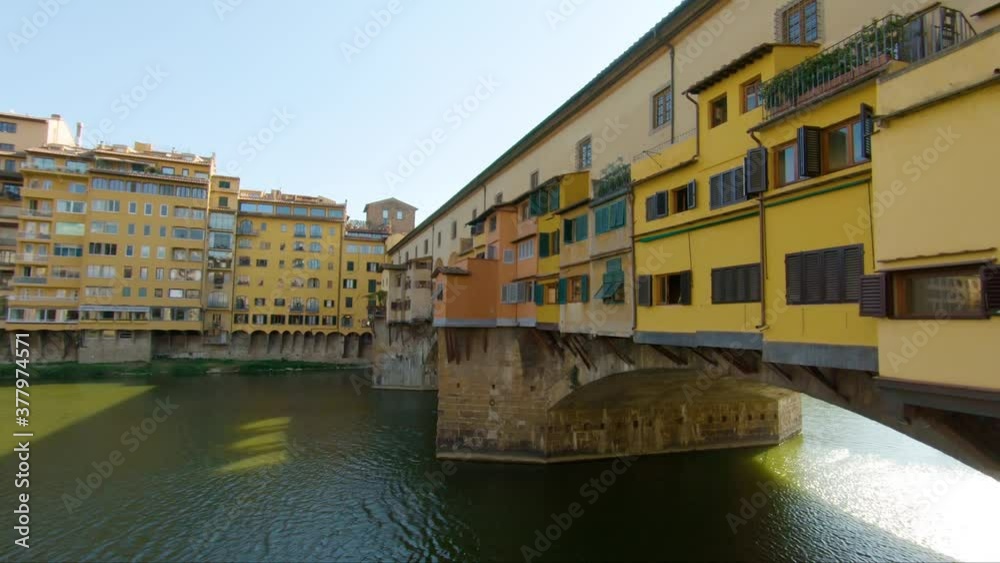 4k close up Ponte Vecchio the famous bridge in Florence 4k close up Ponte Vecchio the famous bridge in Florence