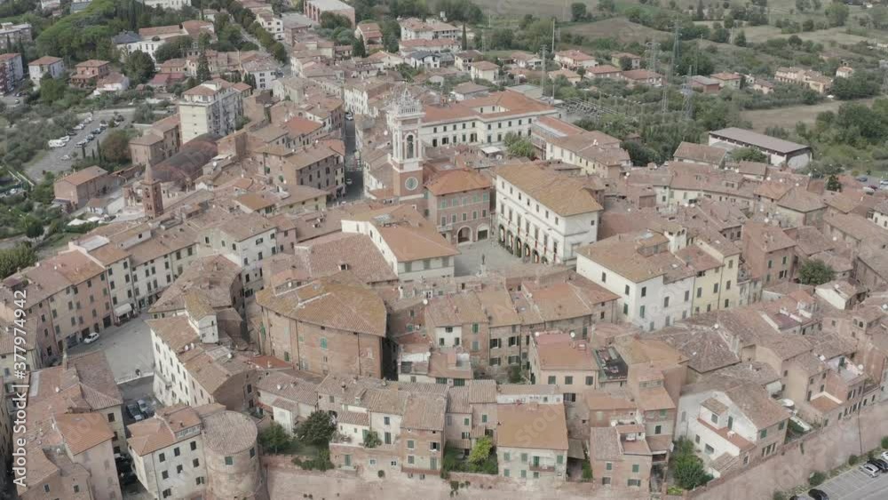 aerial view of foiano della chiana tuscany italy aerial view of foiano della chiana tuscany italy