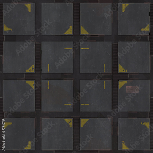 seamless space station metal panels texture