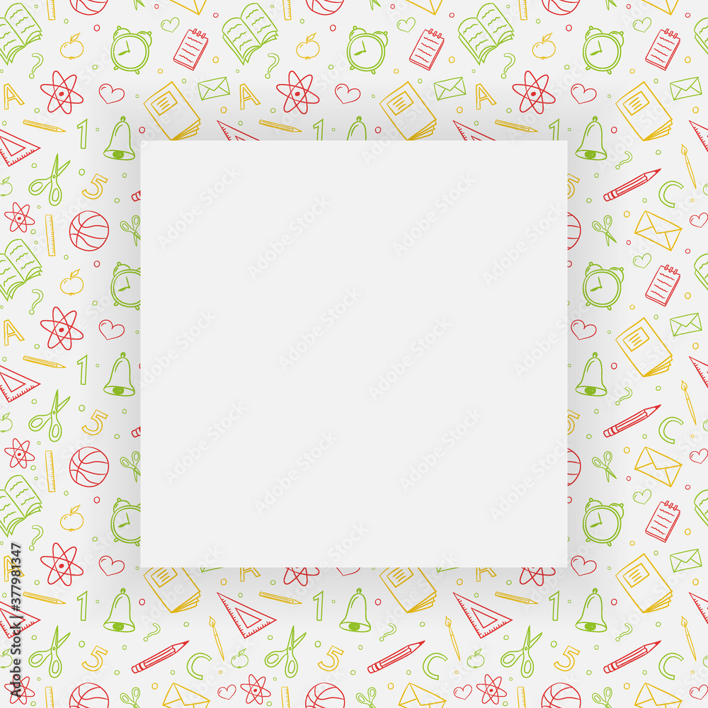 School background with hand drawn icons. Vector School background with hand drawn icons. Vector