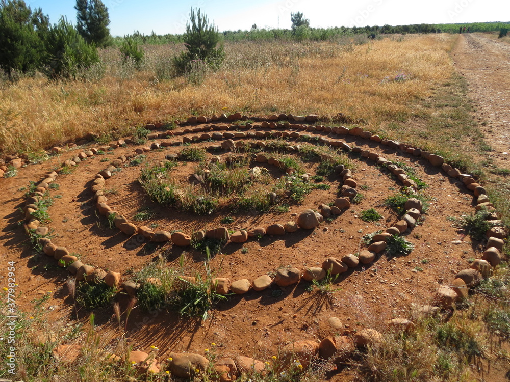 Spiral shaped labyrinth