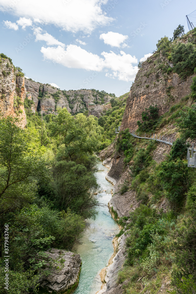 Vero river canyon in Alquezar, Spain