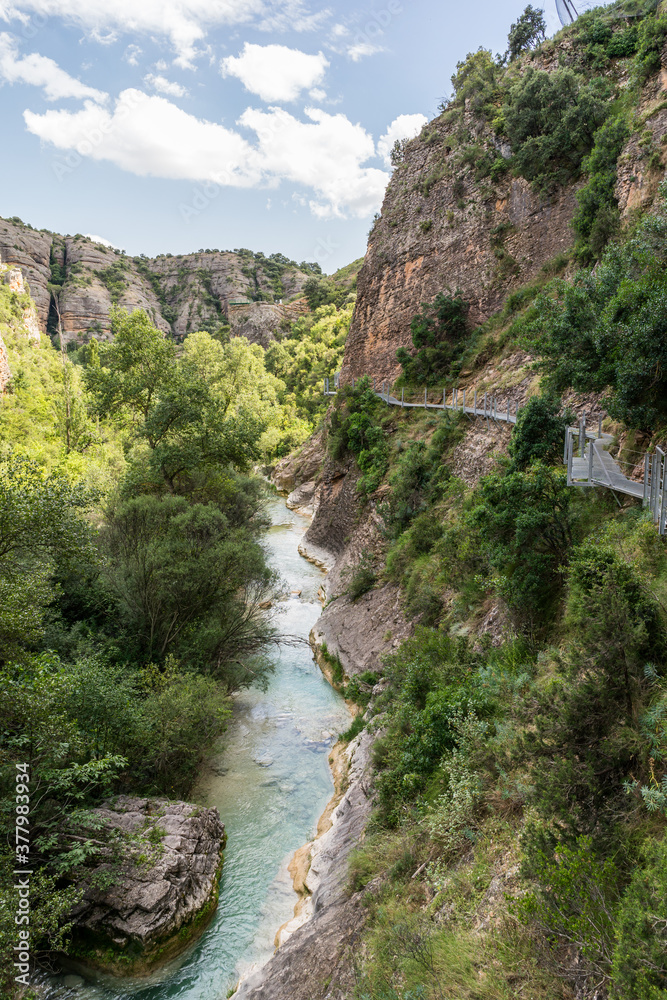 Vero river canyon in Alquezar, Spain Vero river canyon in Alquezar, Spain