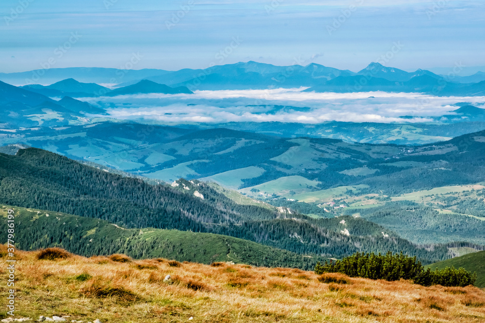 Orava Region from Brestova, Western Tatras, Slovakia, hiking theme