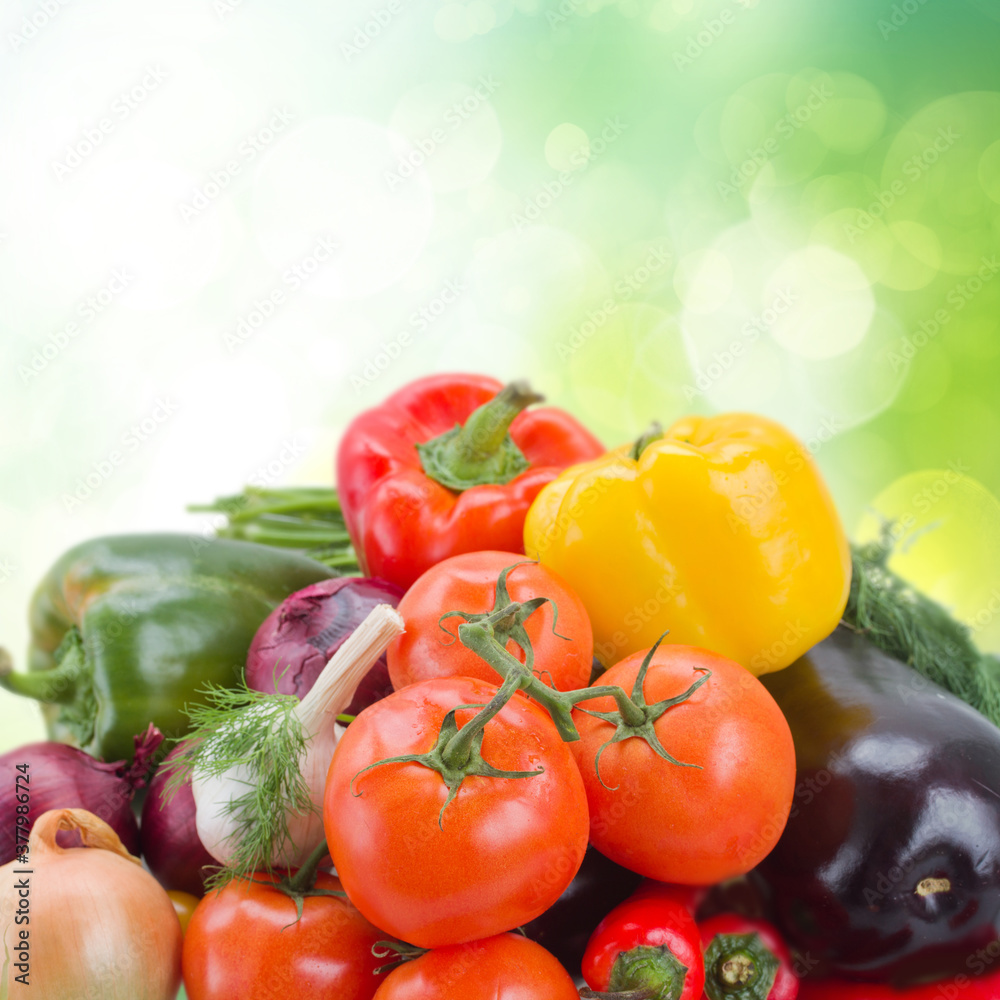 pile of fresh ripe vegetables