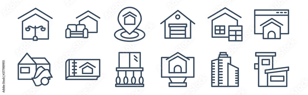 12 pack of icons. thin outline icons such as duplex, shopping, catalog, calculate, map location, house decoration for web and mobile apps, logo 12 pack of icons. thin outline icons such as duplex, shopping, catalog, calculate, map location, house decoration for web and mobile apps, logo