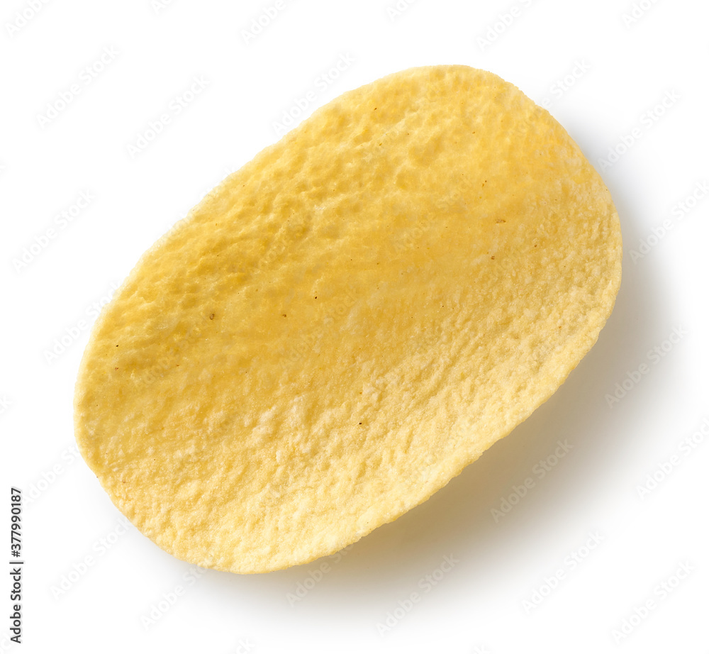 potato chip on white background potato chip on white background