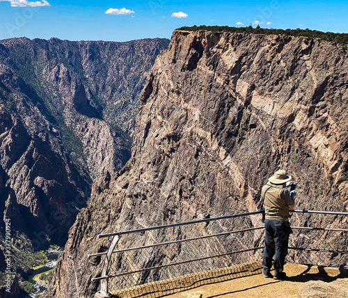 Photographing Painted Wall at Black Canyon of the Gunnison National Park 