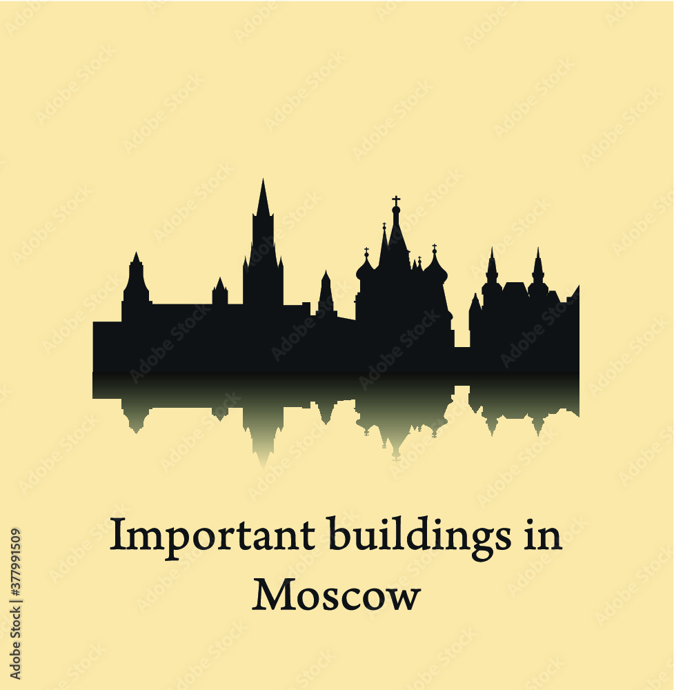 Important buildings in Moscow, Russia