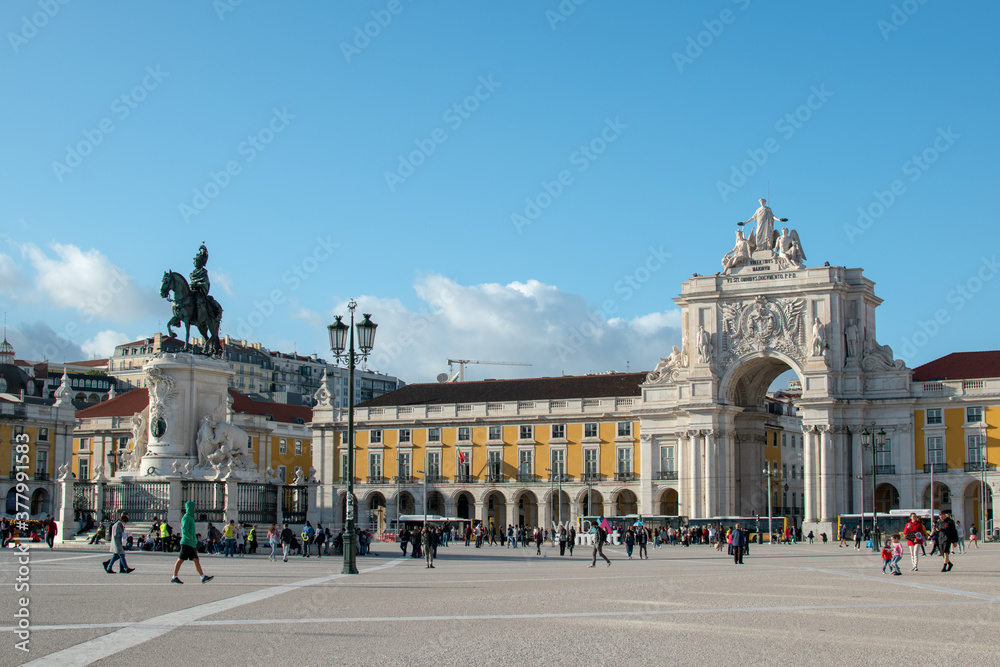 main square in Lisbon 