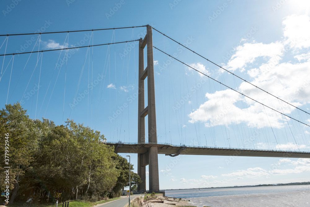 Tall suspension bridge support column