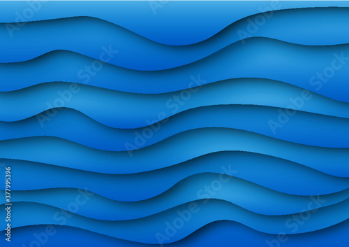 abstract blue wave vector background 3d 