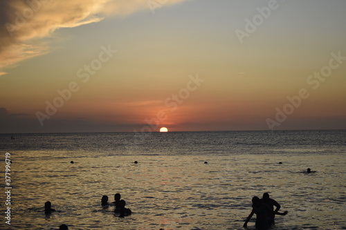 sunset on the beach