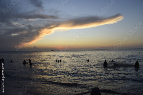 sunset on the beach