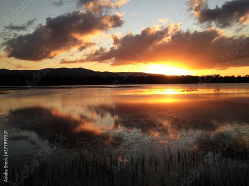 Stunning sunset Mareeba Wetlands © Stewart