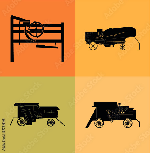 Threshing-machine, Tresher silhouette