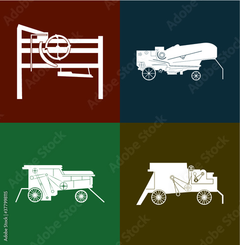 Threshing-machine, Tresher silhouette
