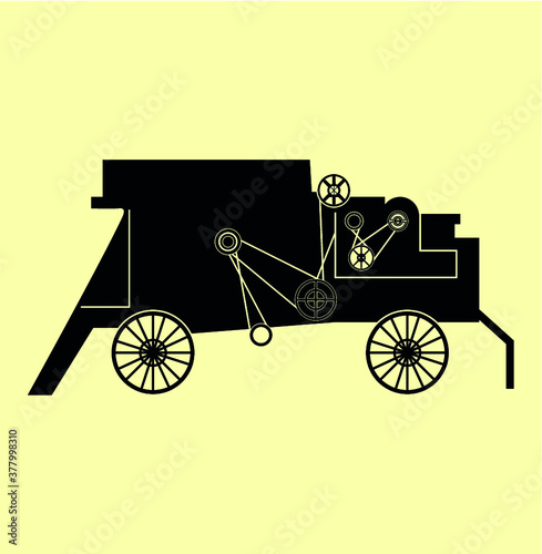 Threshing-machine, Tresher silhouette
