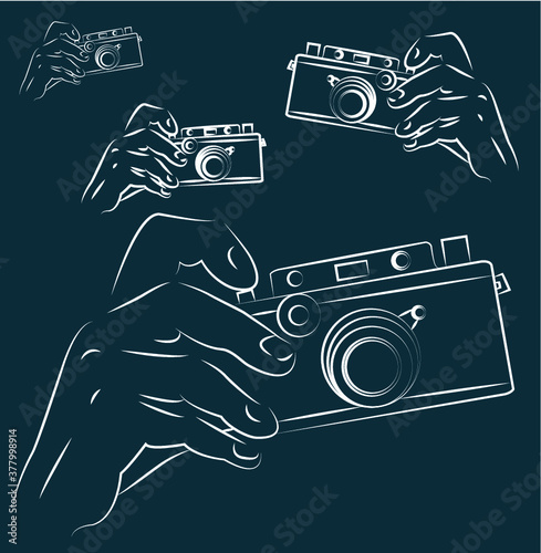 Retro camera in hand