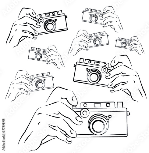 Retro camera in hand