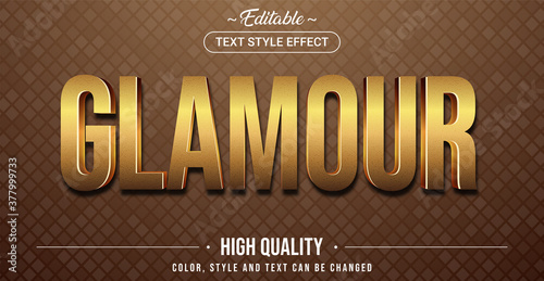 Editable text style effect - Glamour theme style.