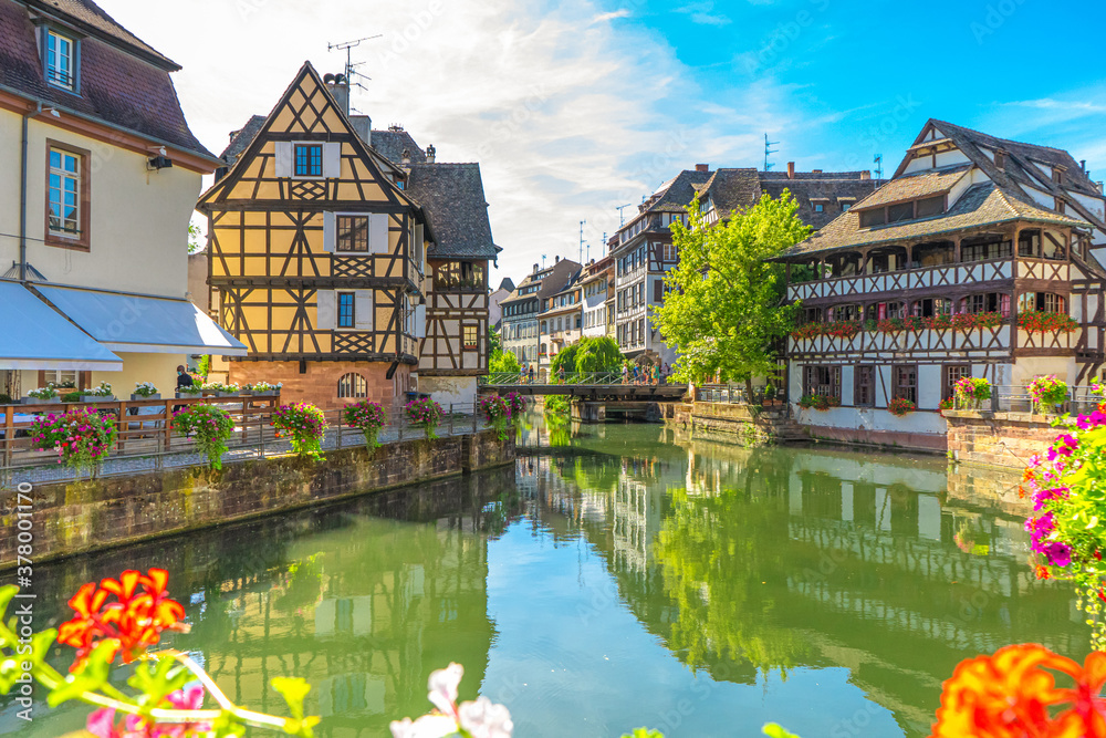 Strasbourg traditional half-timbered houses in La Petite France