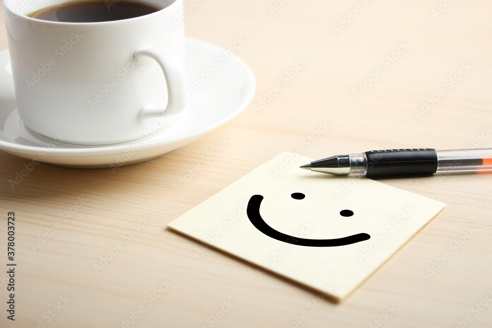 Smile Concept On Sticky Note Smile Concept On Sticky Note