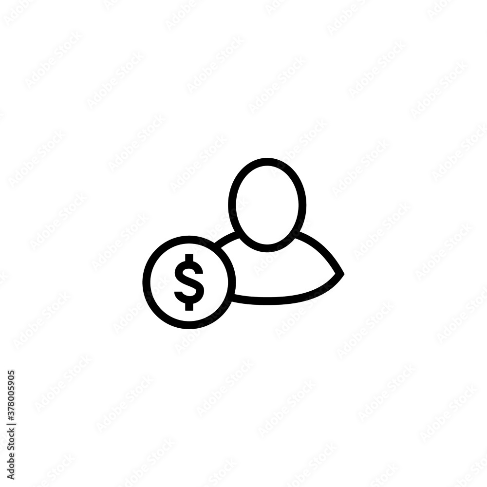 Buyers Icon in black line style icon, style isolated on white background Buyers Icon in black line style icon, style isolated on white background
