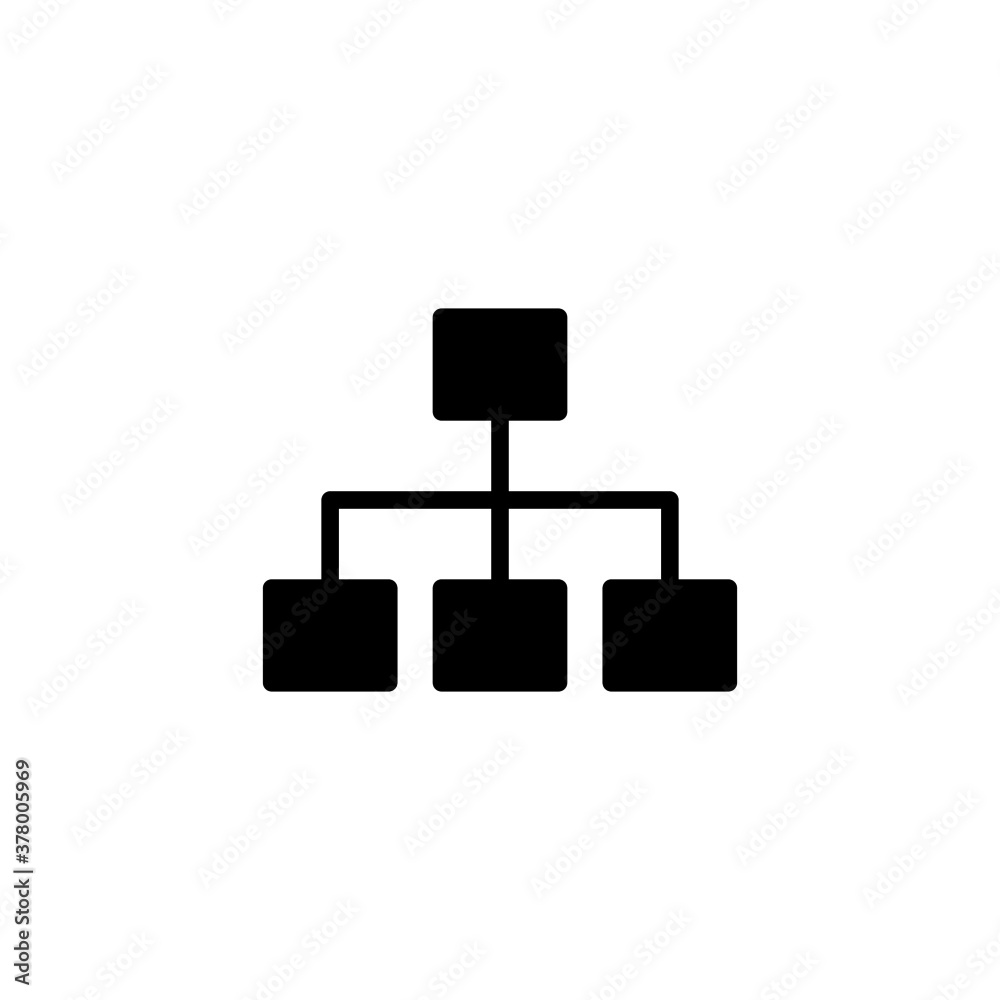 Organization Icon in black flat glyph, filled style isolated on white background Organization Icon in black flat glyph, filled style isolated on white background
