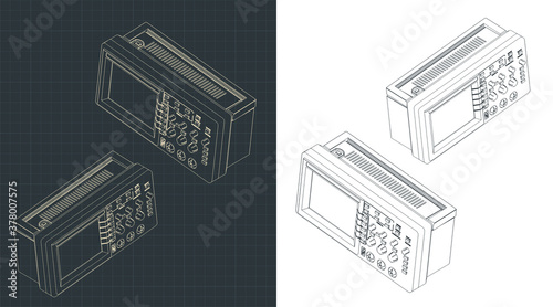 Oscilloscope isometric drawings