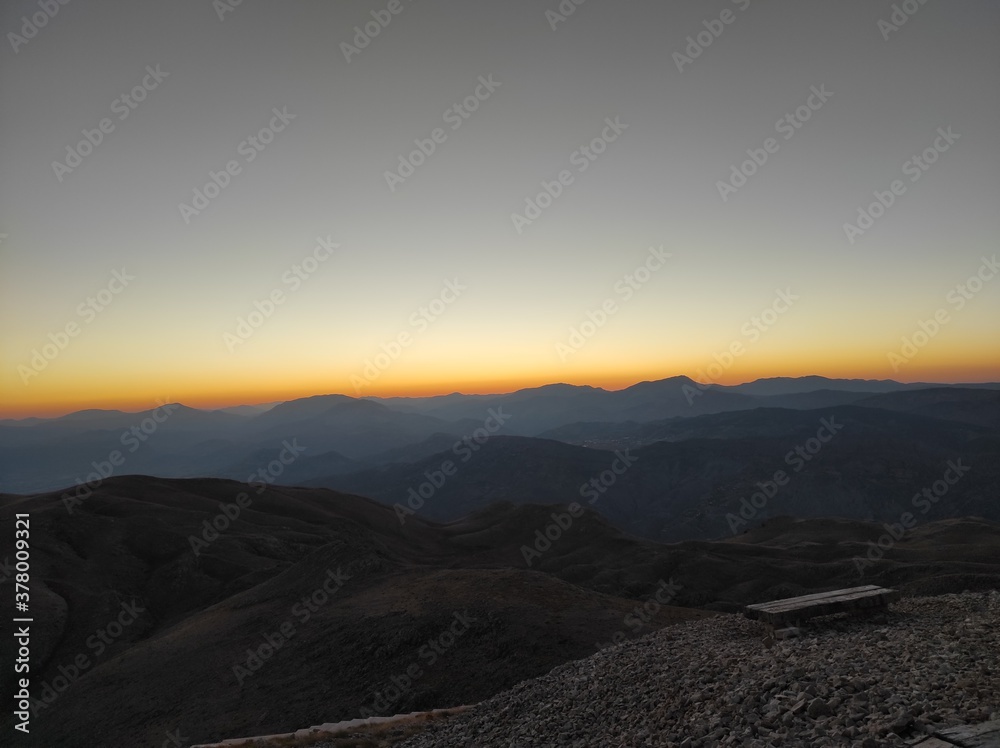 sunset in the mountains sunset in the mountains