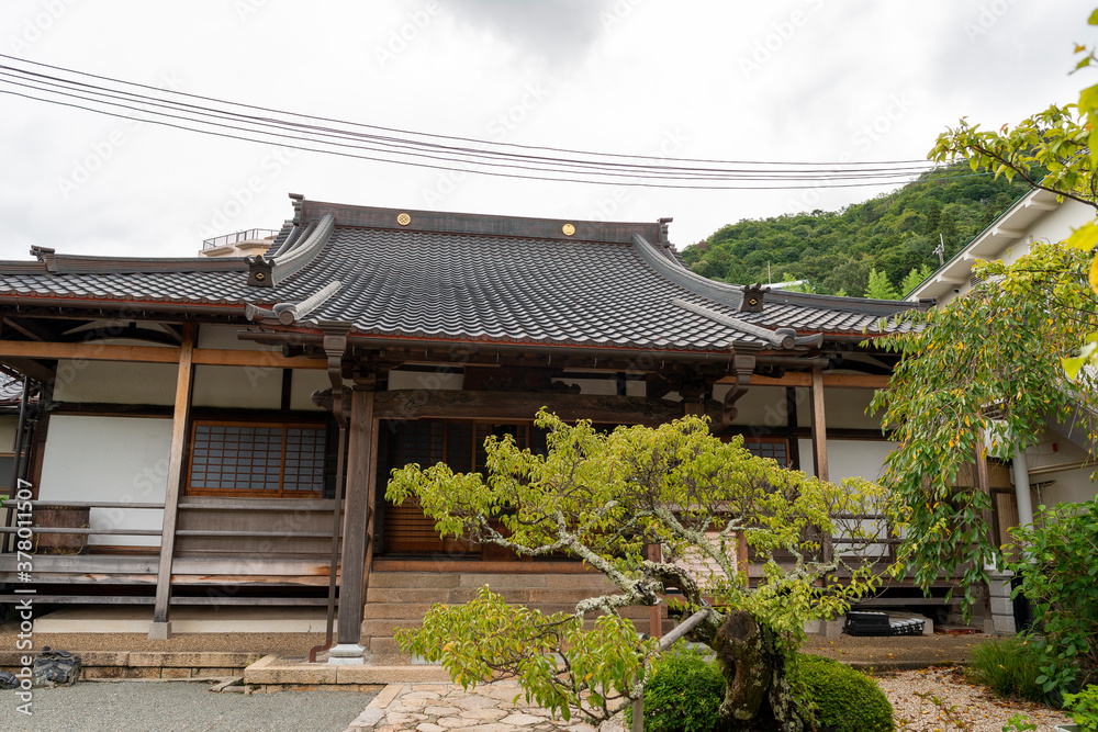 Main building of Rinkei-ji temple in Arima-cho, Kobe city, Hyogo, Japan